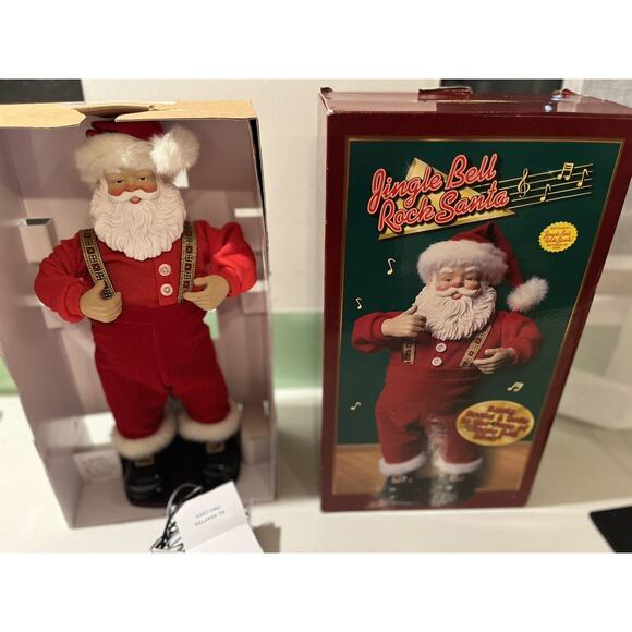 Jingle Bell Rock 16" Singing & Dancing Santa Claus AC Adapter 1998 in box - Picture 2 of 7
